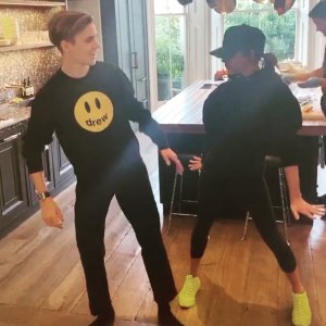 Victoria Beckham Does Spice Girls Choreography With Son Romeo