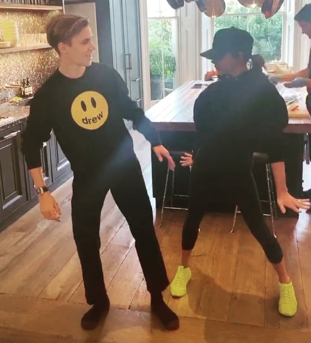 Victoria Beckham Does Spice Girls Choreography With Son Romeo