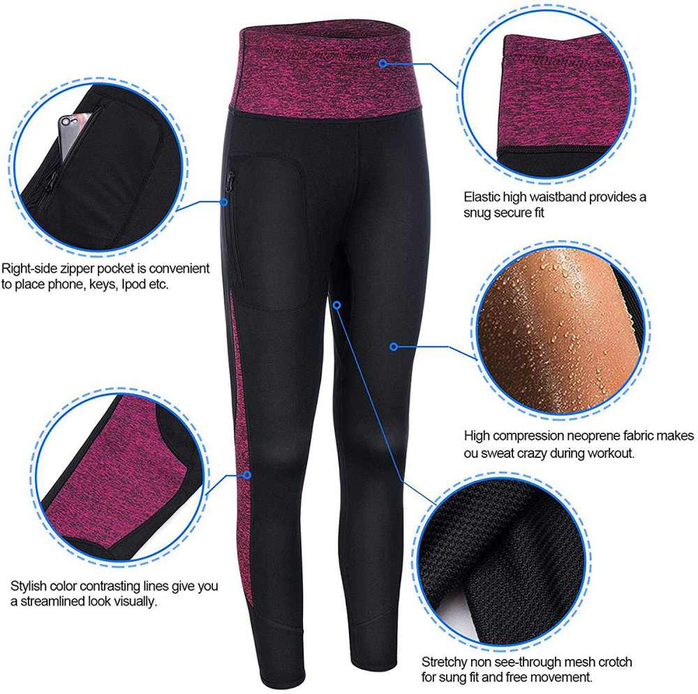 TrainingGirl High Waist Sauna Sweat Pants