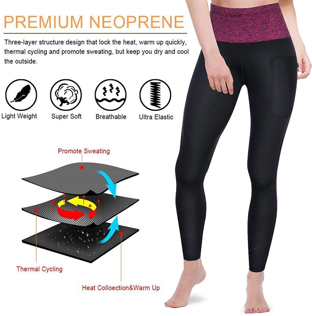 TrainingGirl High Waist Sauna Sweat Pants
