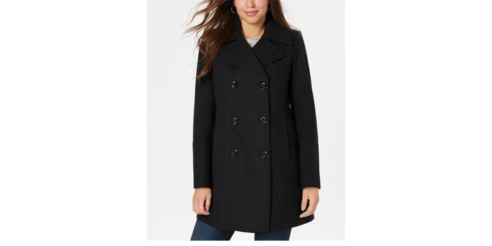 Anne Klein Double-Breasted Peacoat, Created for Macy's
