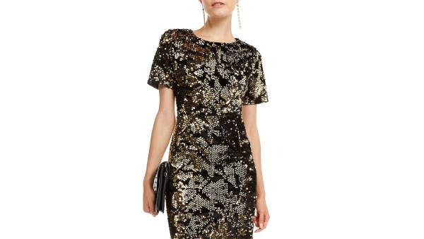 INC Velvet & Sequin Dress