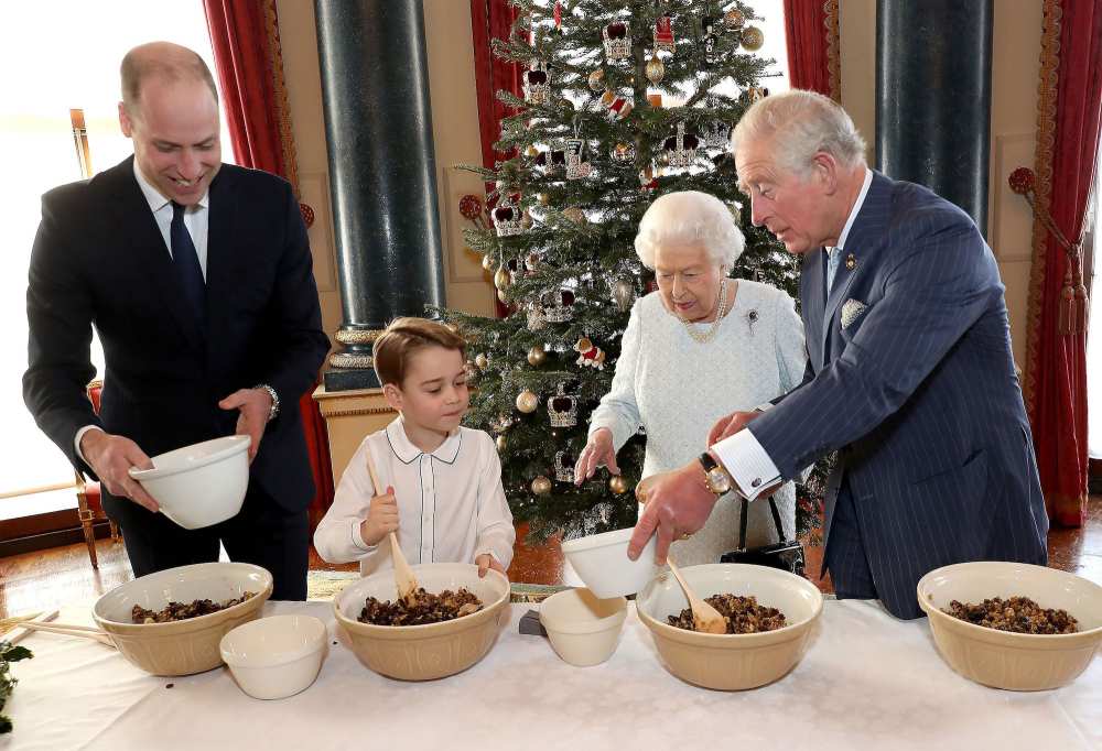 Prince George Makes Christmas Pudding in Sweet Pics With Dad William, Queen, Prince Charles