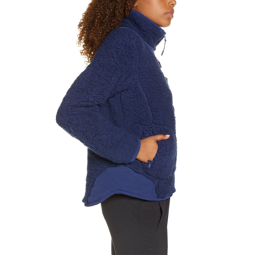 Zella Mix It Up Faux Shearling Half-Zip Pullover