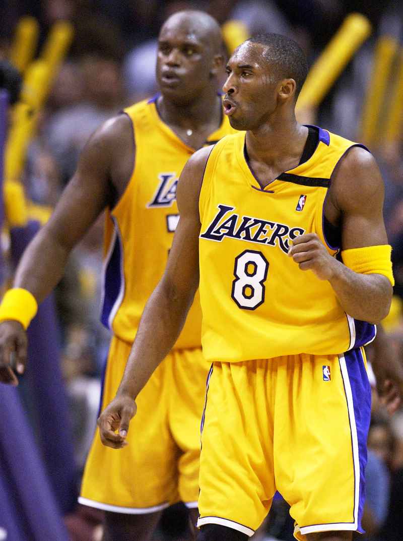 Kobe Bryant and Shaquille O'Neal Playing for the Lakers in 2003 Kobe Bryants Life in Pictures