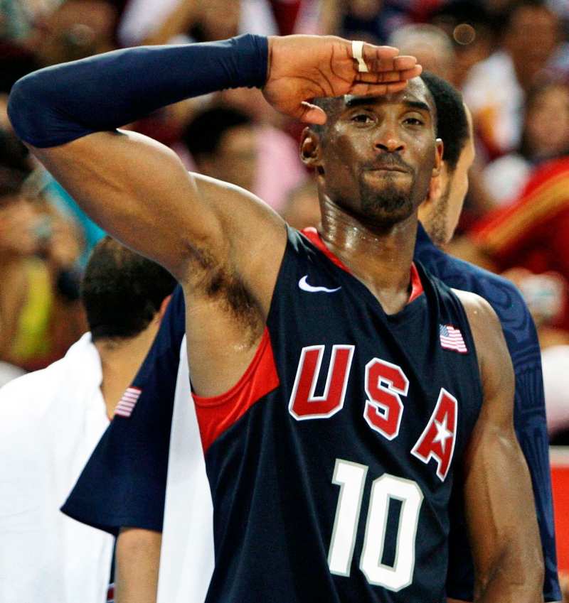 Kobe Bryant Salutes the Crowd During the Olympics in 2008 Kobe Bryants Life in Pictures