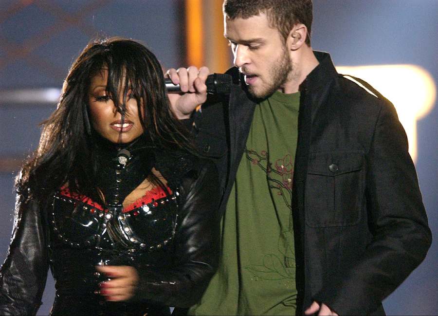 2004 Super Bowl with Janet Jackson Justin Timberlake Through the Years