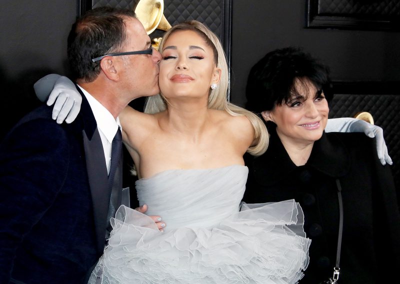 Ariana Grande and her parents Stars Who Brought Family Members to the Grammys 2020