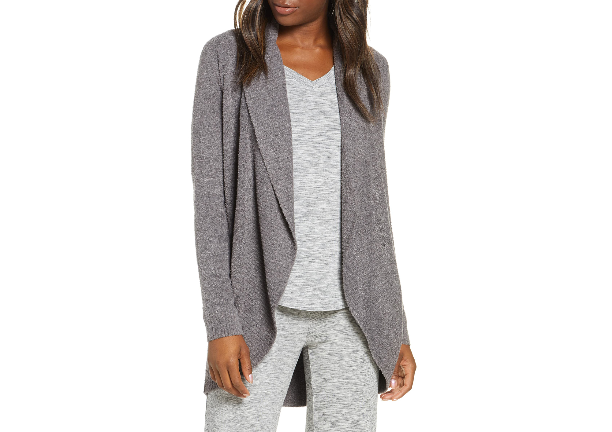 Barefoot Dreams CozyChic Lite Circle Cardigan (Ash)