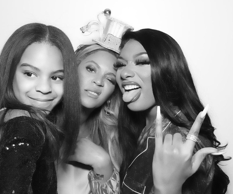 Blue Ivy, Beyonce, and Megan Thee Stallion Instagram Gap-Toothed Grin