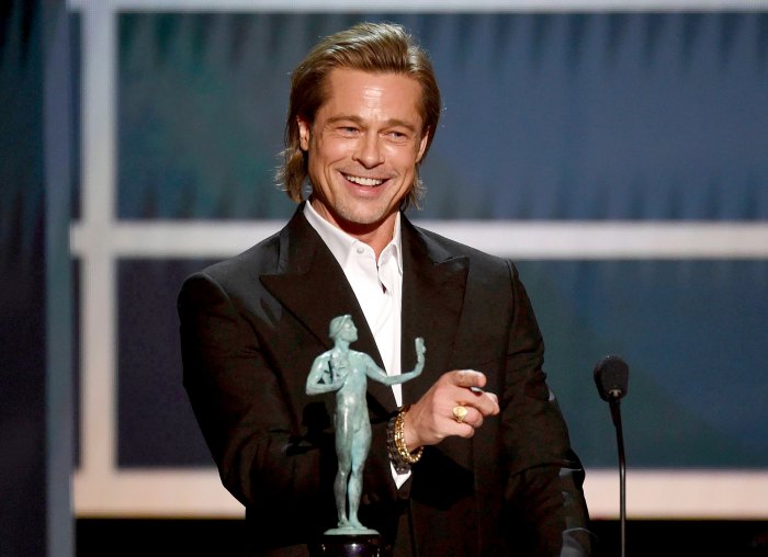 Brad Pitt Wants to Add His SAGs Win to His Tinder Profile