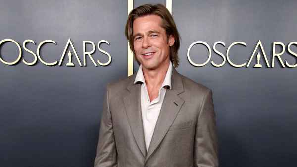 Brad Pitt Wearing Brioni Wore a Nametag to the Oscars Luncheon