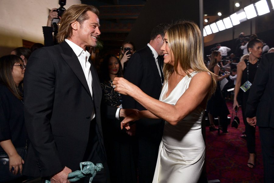 Brad Pitt and Jennifer Aniston Backstage SAG Awards 2020