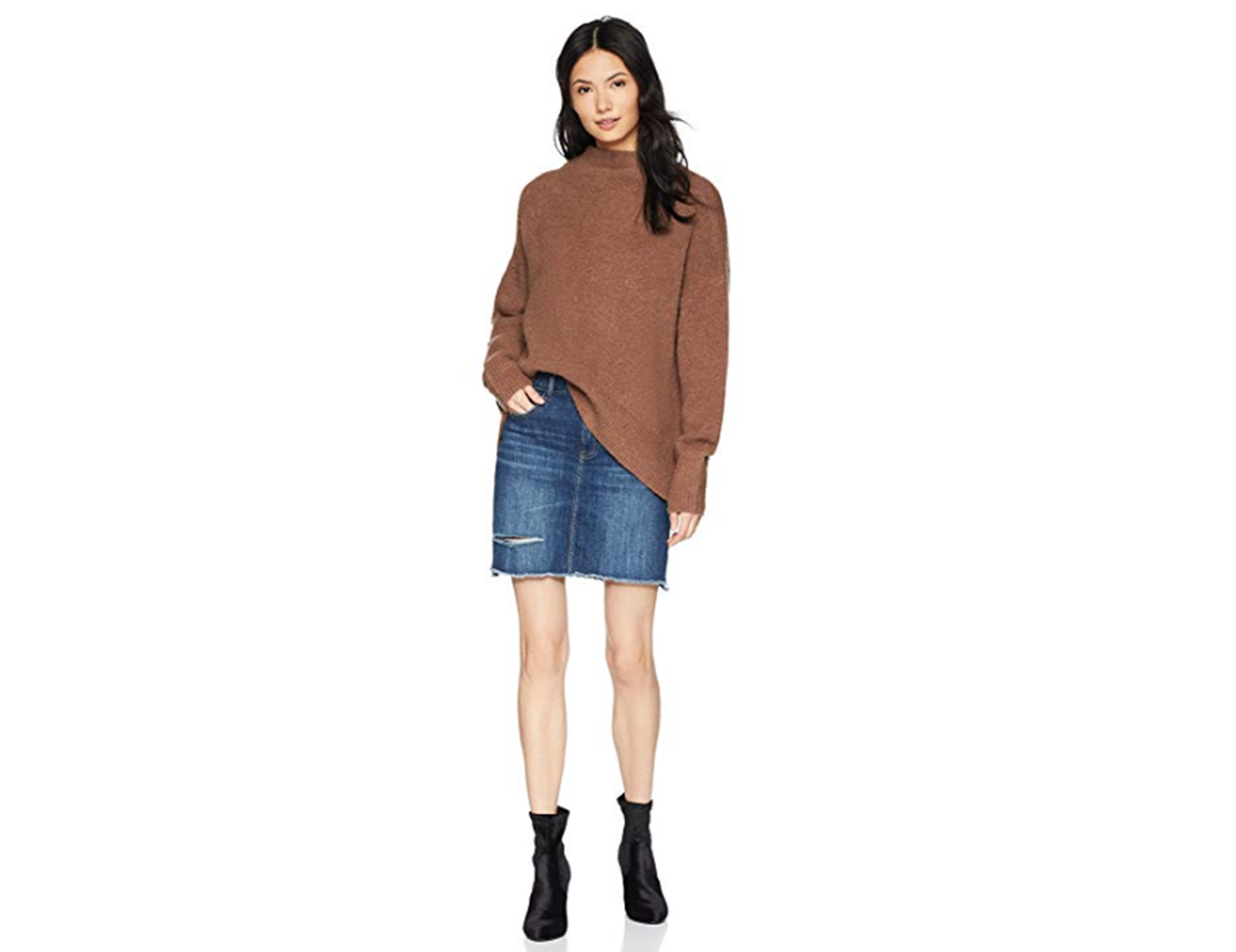 Cable Stitch Women's Mock Neck Cozy Sweater