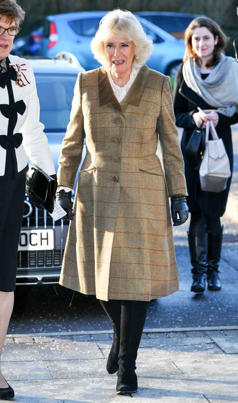 Camilla Duchess of Cornwall Plaid Coat January 20, 2020