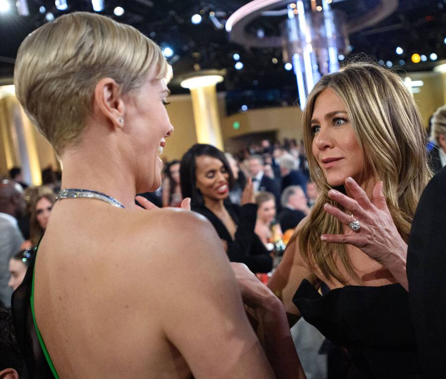 Charlize Theron and Jennifer Aniston What You Didn't See on TV Golden Globes 2020