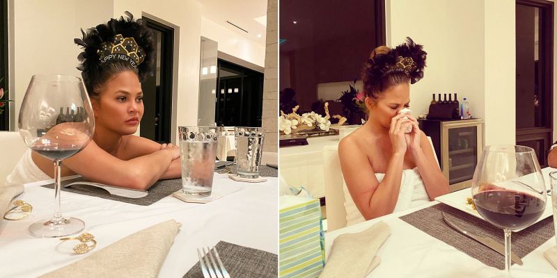 Chrissy Teigen Sick How the Stars Celebrated New Years Eve 2020
