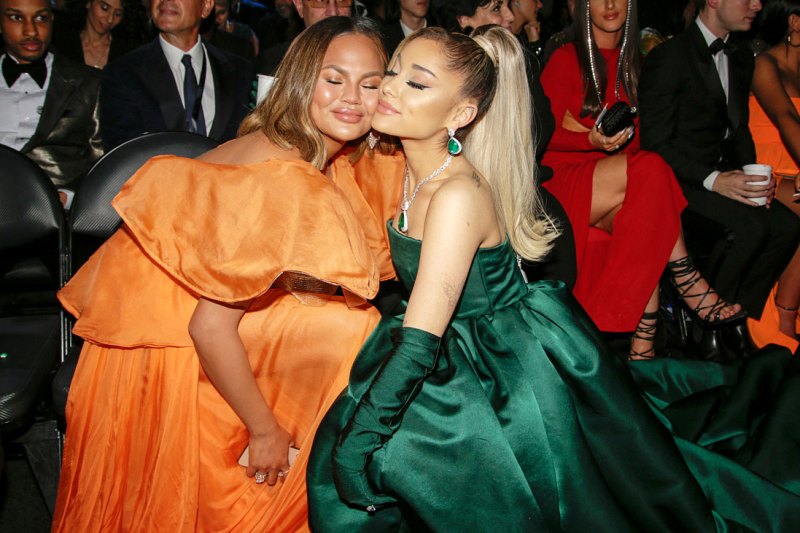 Chrissy Teigen and Ariana Grande Unseen Moments From the Grammys 2020