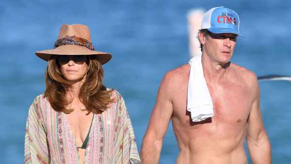 Cindy Crawford Bikini and Rande Gerber Beach New Years Day
