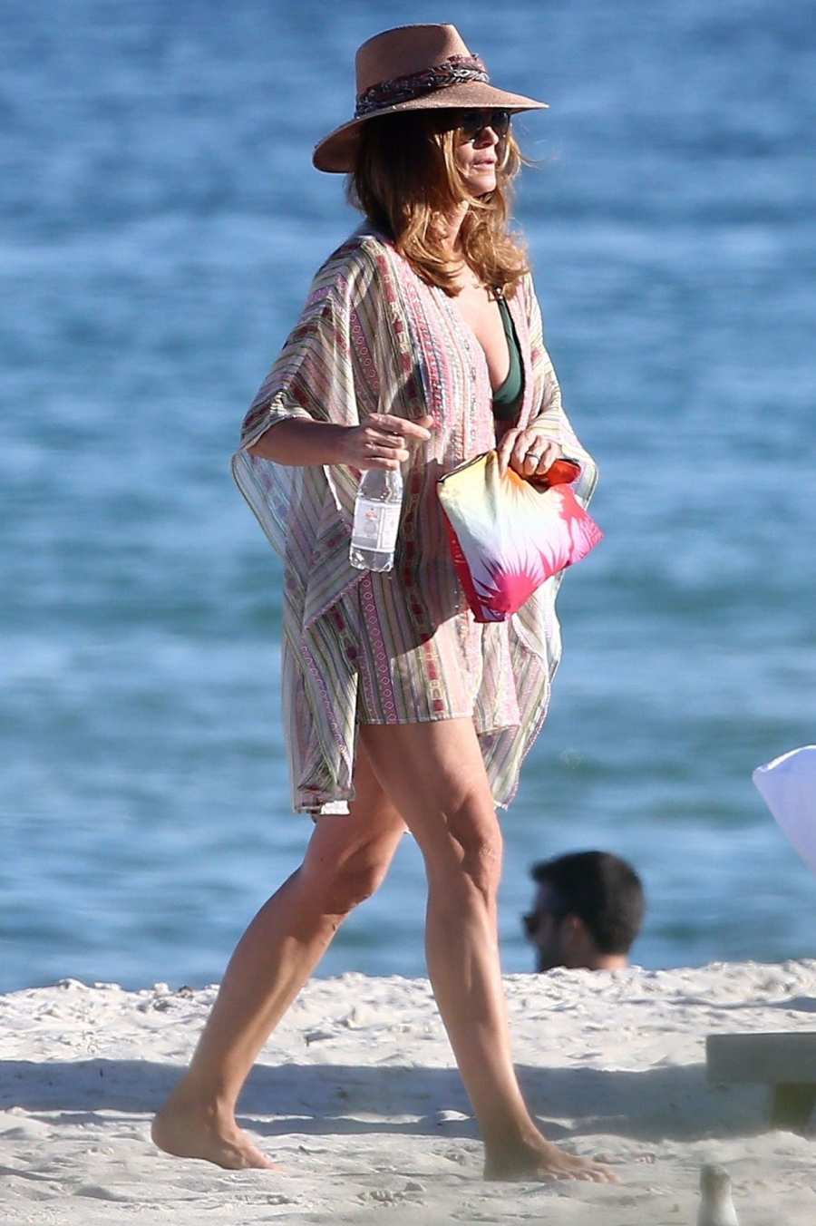 Cindy Crawford Bikini and Rande Gerber Beach New Years Day