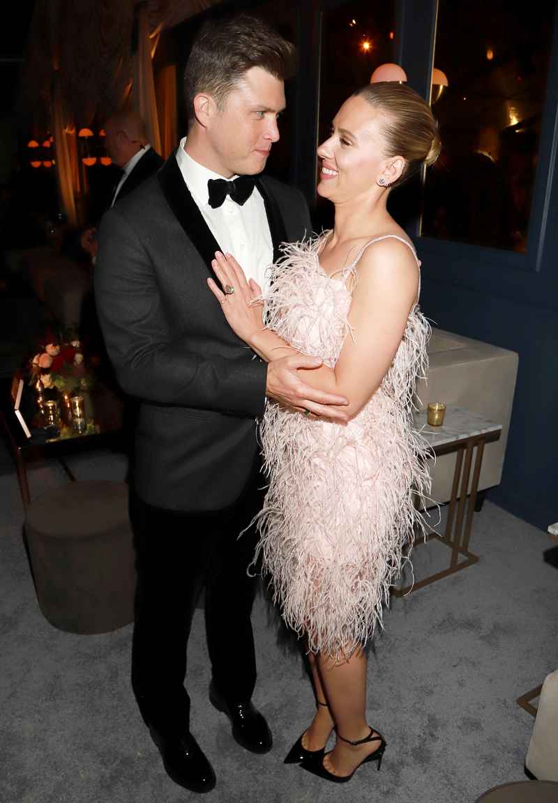 Colin Jost and Scarlett Johansson Golden Globes 2020 After Parties