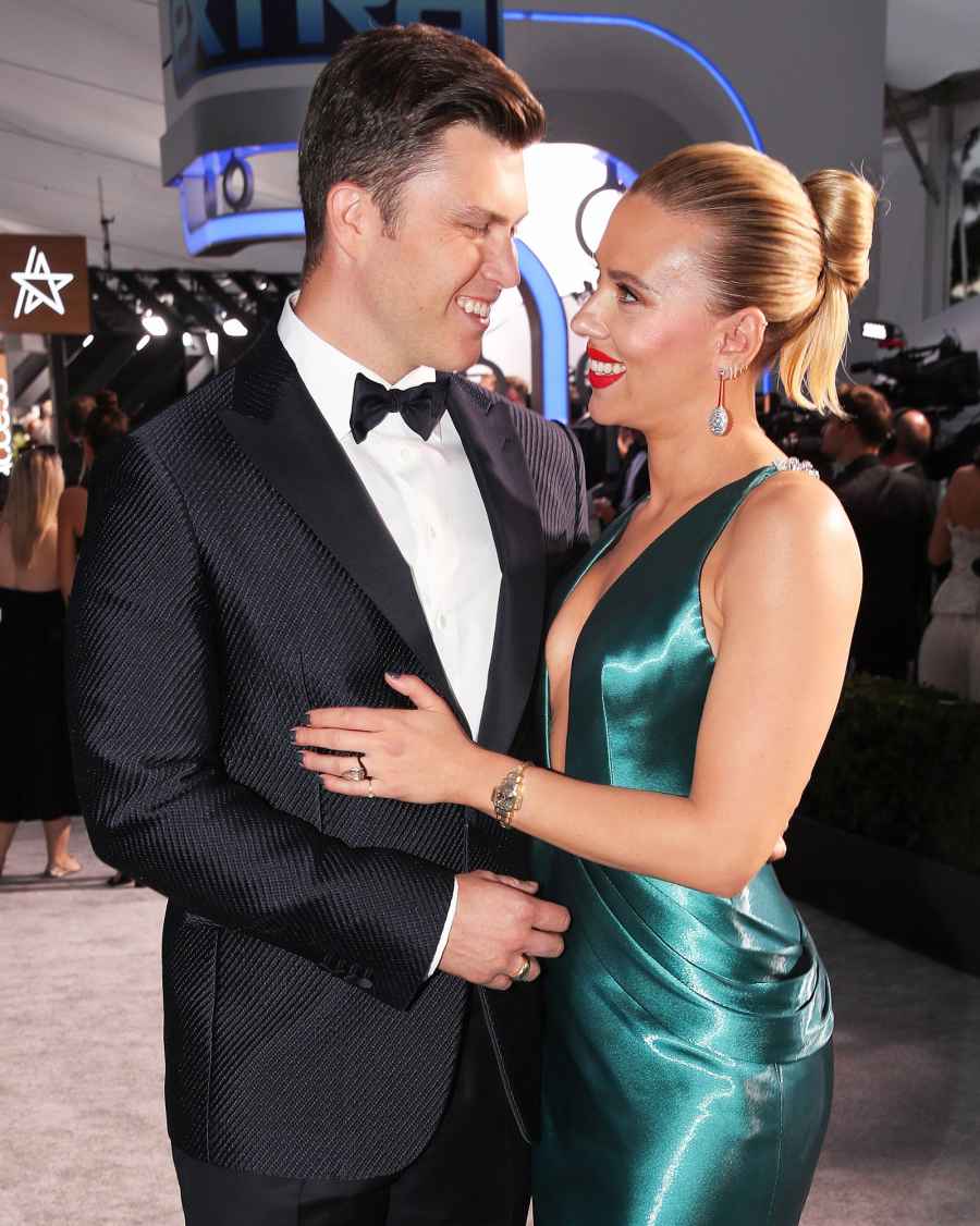 Colin Jost and Scarlett Johansson Hottest Couples and PDA at SAG Awards 2020