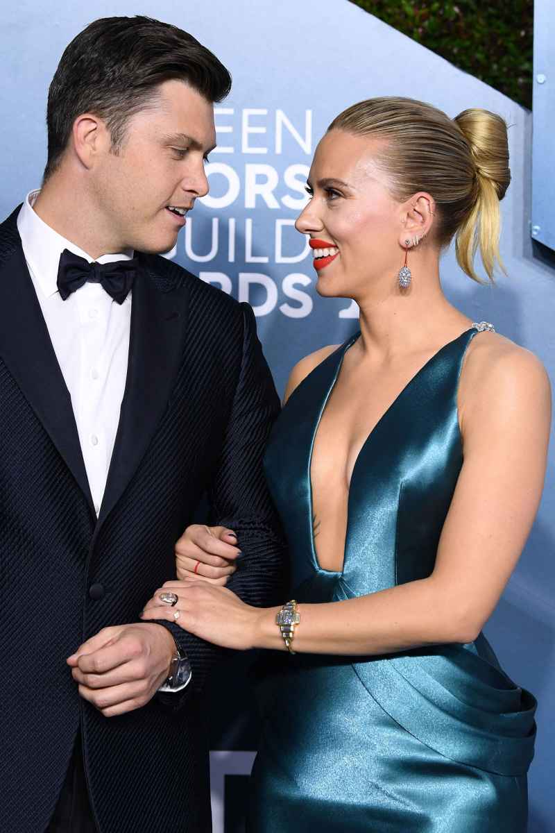 Colin Jost and Scarlett Johansson PDA Through the Years SAG Awards 2020
