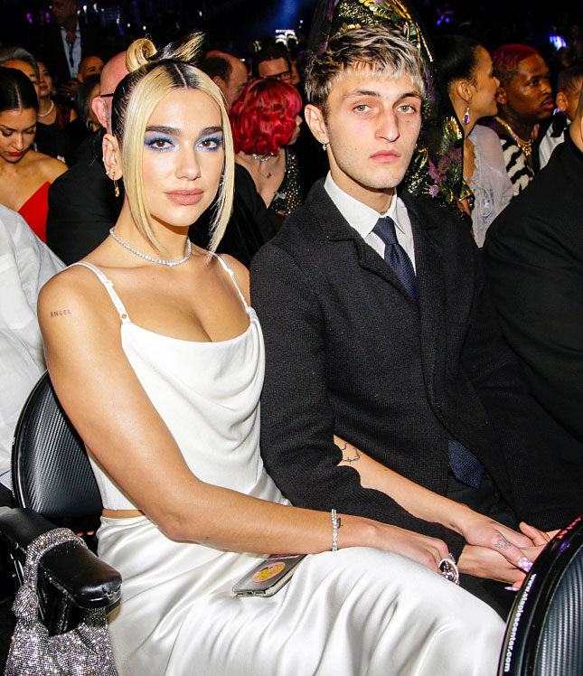 Dua Lipa and Anwar Hadid Unseen Moments From the Grammys 2020