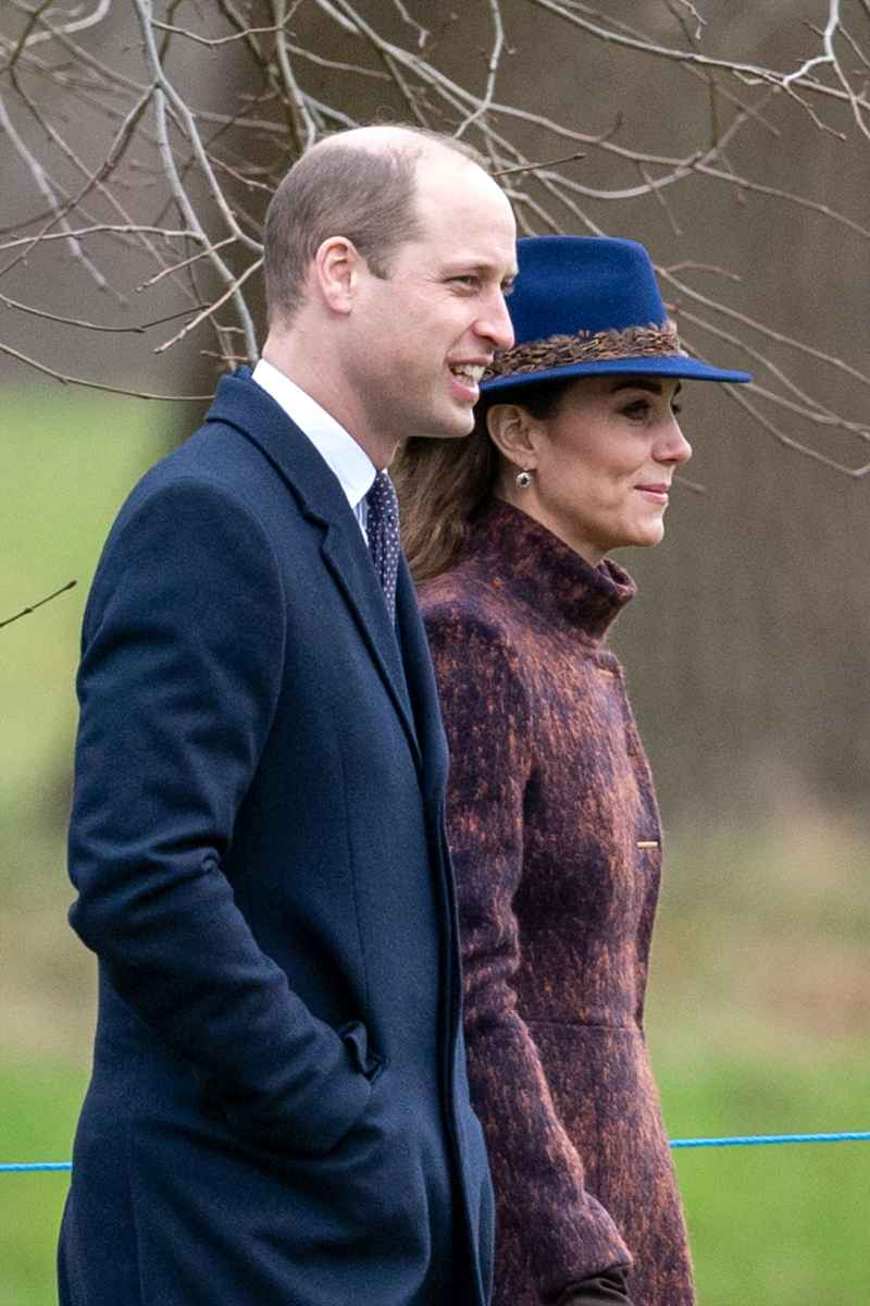 Duchess Kate and Prince William Attend Sunday Service at Church At Sandringham