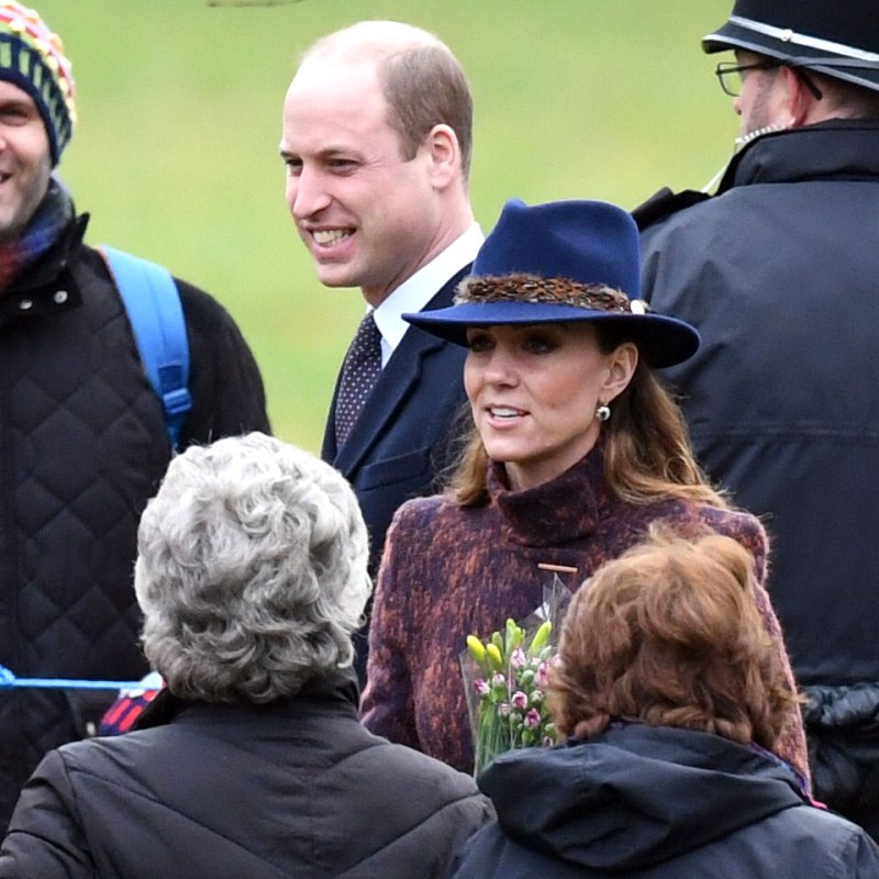 Duchess Kate and Prince William Attend Sunday Service at Church At Sandringham
