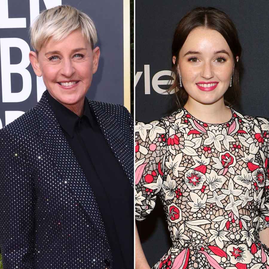 Ellen DeGeneres and Kaitlyn Dever What You Didn't See on TV Golden Globes 2020
