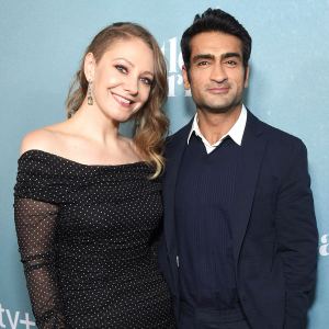 Emily V Gordon and Kumail Nanjiani at Little America Screening Emily V Gordon Says Kumail Nanjiani Is Embarrassed About His Ripped Body