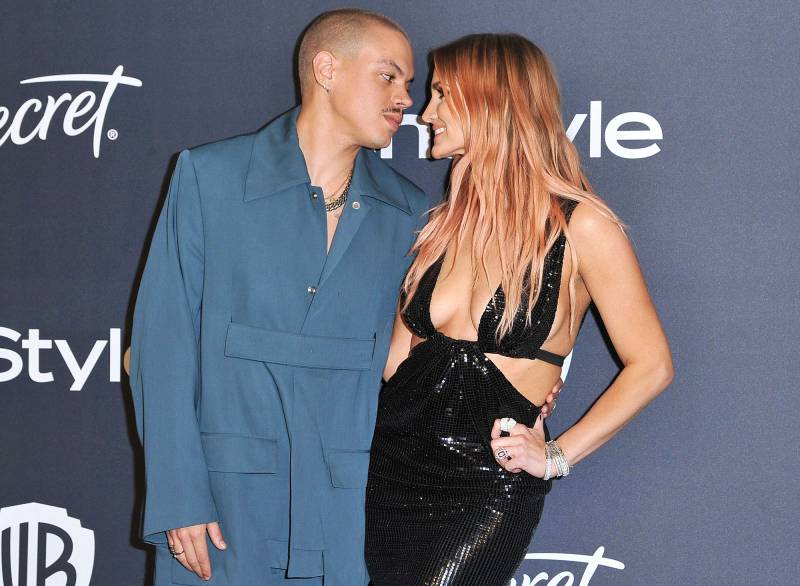 Evan Ross and Ashlee Simpson Golden Globes 2020 After Parties
