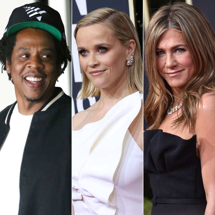 Jay-Z Brought His Champagne to the 2020 Golden Globes, Shared With Reese Witherspoon and Jennifer Aniston