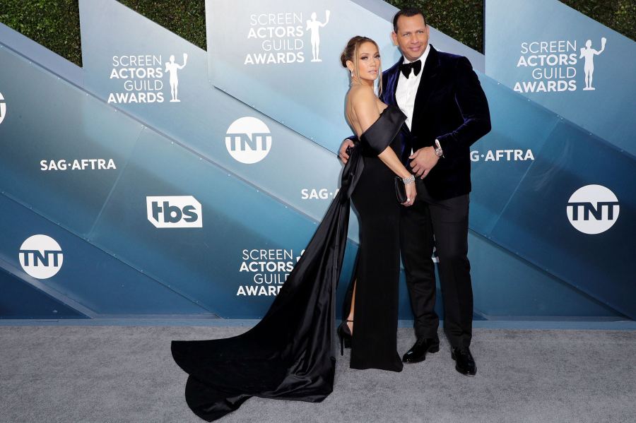 Jennifer Lopez and Alex Rodriguez Shine SAG Awards 2020