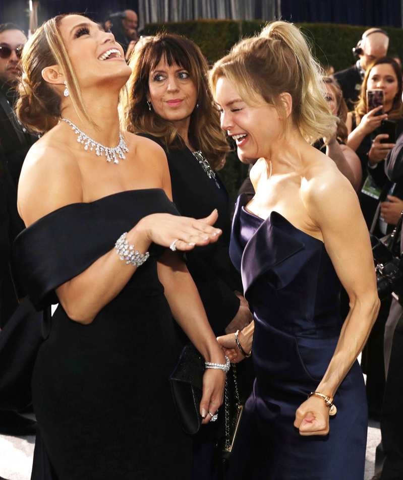 Jennifer Lopez and Renee Zellweger Inside the SAG Awards 2020