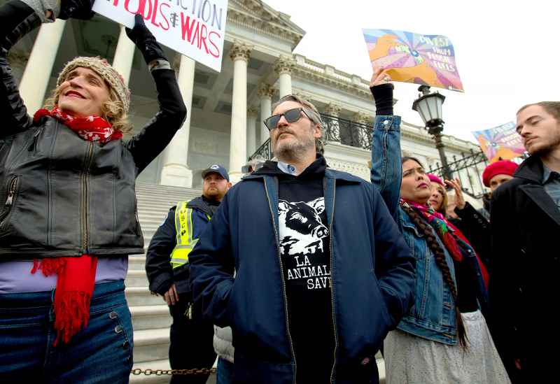Joaquin Phoenix arrested climate change protest