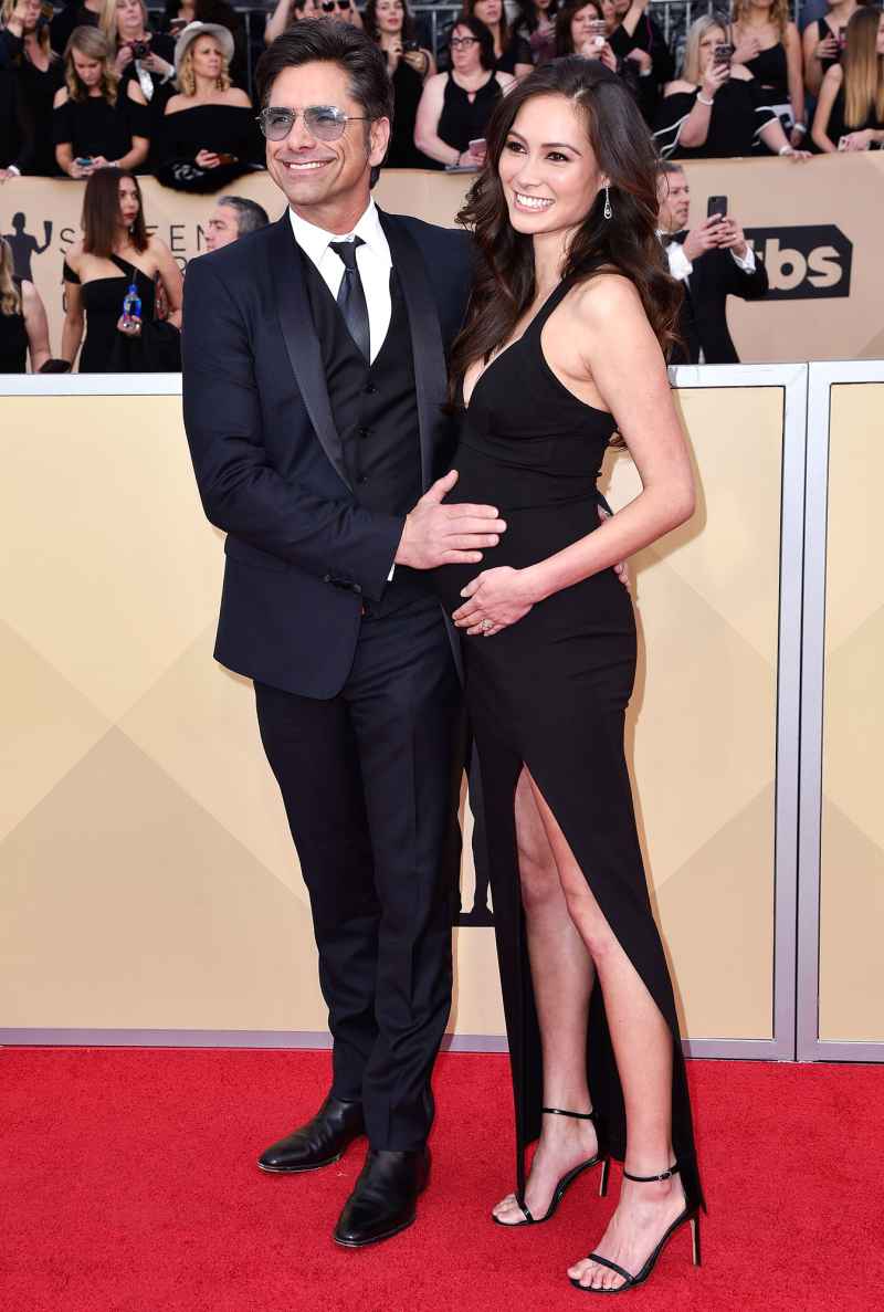 John Stamos and Caitlin McHugh Pregnant Stars Show Baby Bumps at SAG Awards