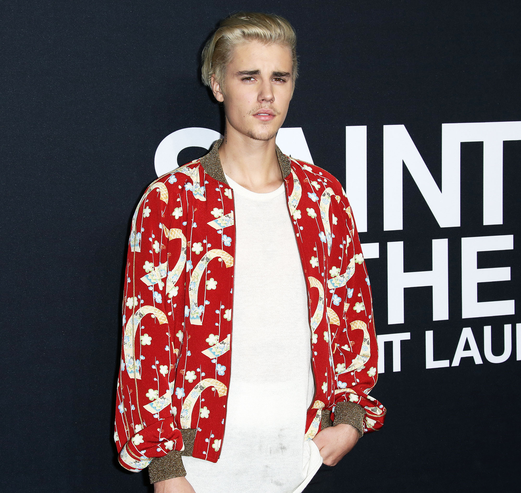 Justin Bieber at Saint Laurent Justin Bieber Says He Shouldnt Be Alive While Holding Back Tears at Album Listening Party