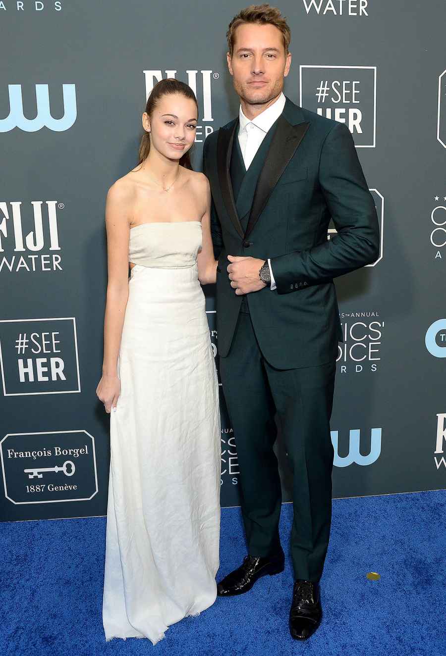 Justin Hartley and Isabella Justice Hartley Critic's Choice Awards 2020