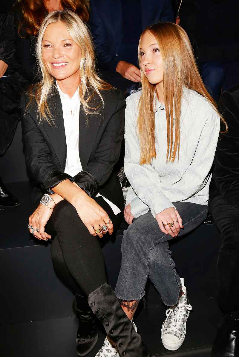 Kate Moss and Daughter Lila Grace Front Row-Duo