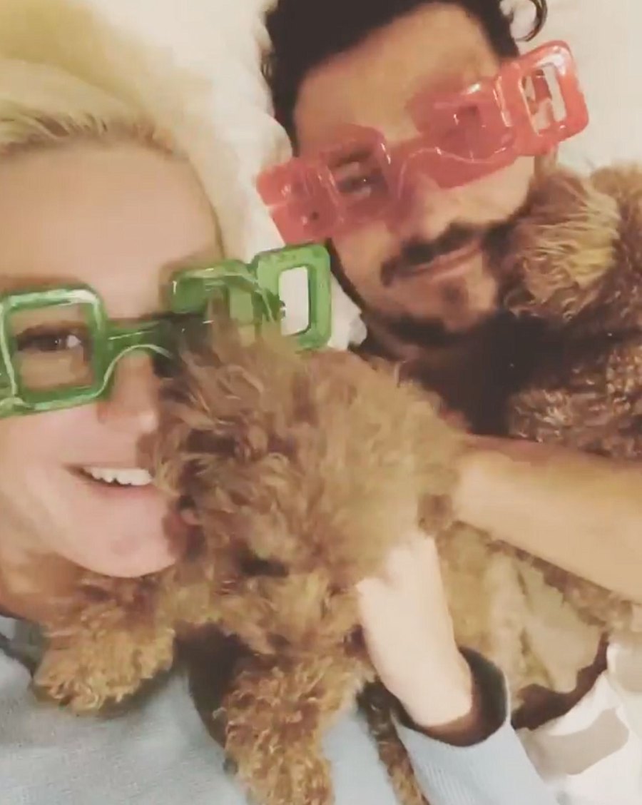 Katy Perry and Orlando Bloom with their Dogs How the Stars Celebrated New Years Eve 2020