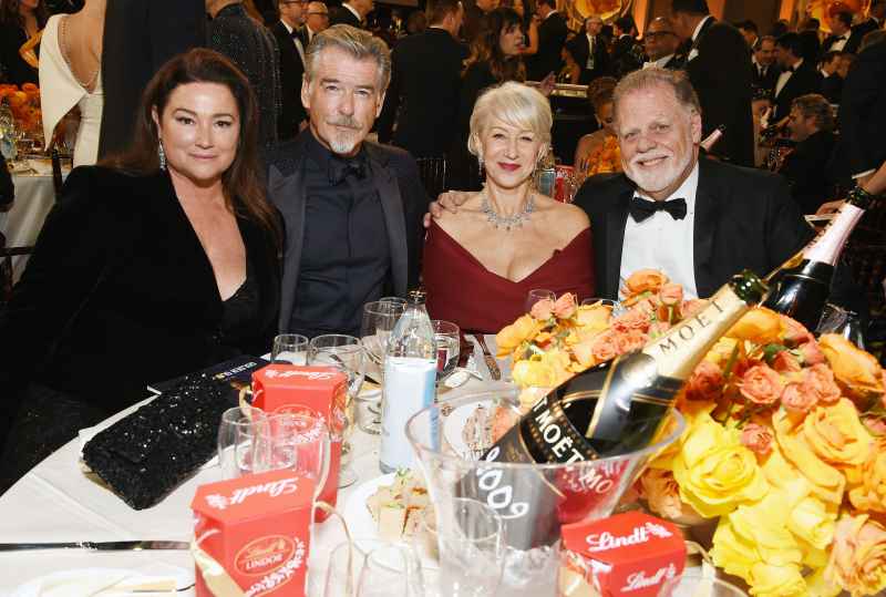 Keely Shaye Smith Pierce Brosnan Helen Mirren and Taylor Hackford Inside the Golden Globes 2020