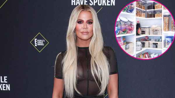 Khloe Kardashian 45th Annual People's Choice Awards Wearing Laquan Smith Shows Off Her Organized Pantry