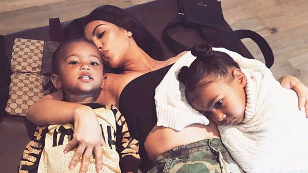 Kim Kardashian, North and Saint West Getting Along Pics