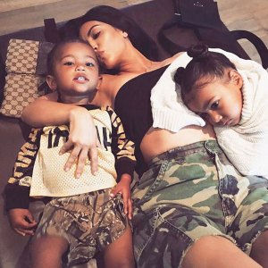 Kim Kardashian, North and Saint West Getting Along Pics