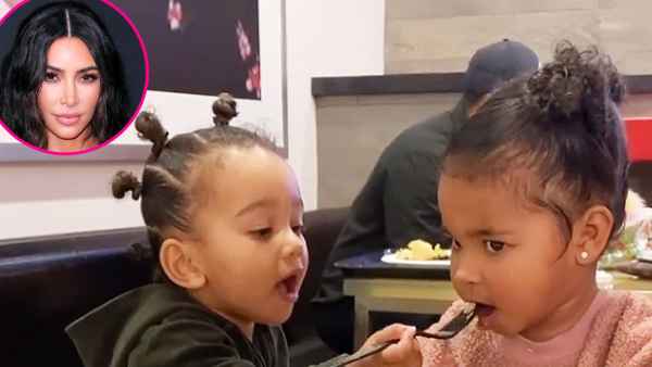 Kim Kardashians Daughter Chicago West Feeds Cousin True Thompson During Target Outing