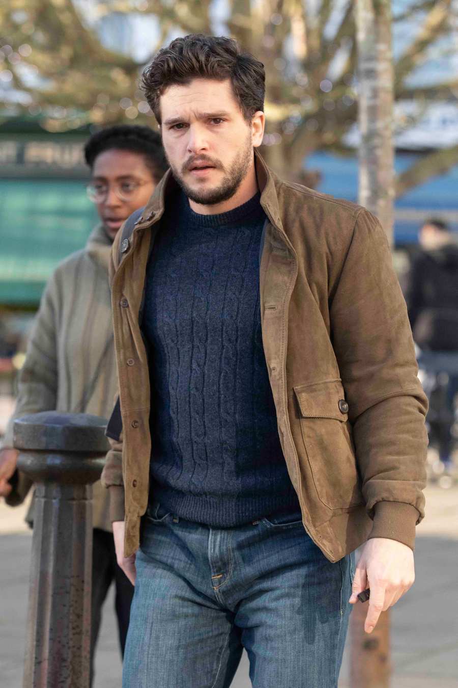 Kit Harington Spotted Filming Marvel’s ‘Eternals’ With Gemma Chan