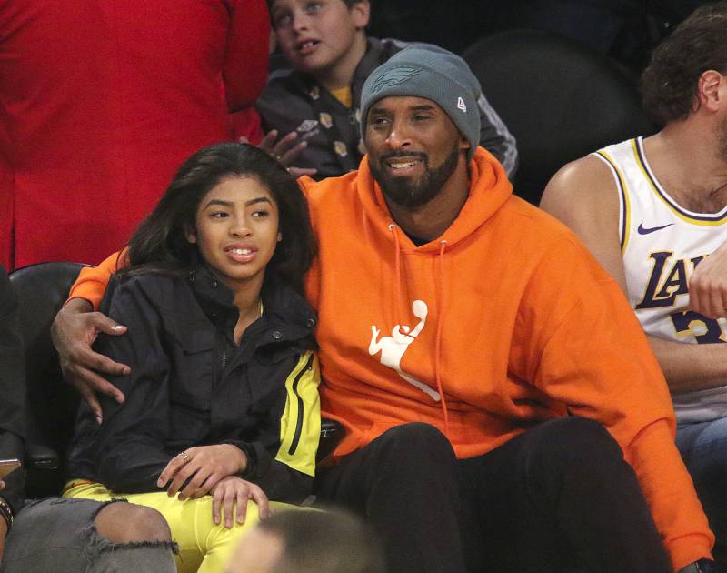 Kobe Bryant Close Bond With Daughter Gianna NBA Game Orange Hoodie