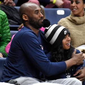 Kobe Bryant and Daughter Gianna NCAA Basketball Game